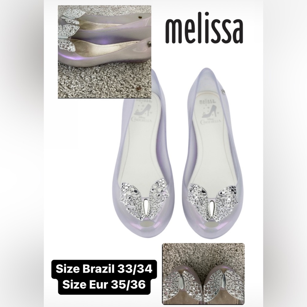 Melissa Disney Cinderella Lilac Ballet Flat Shoes